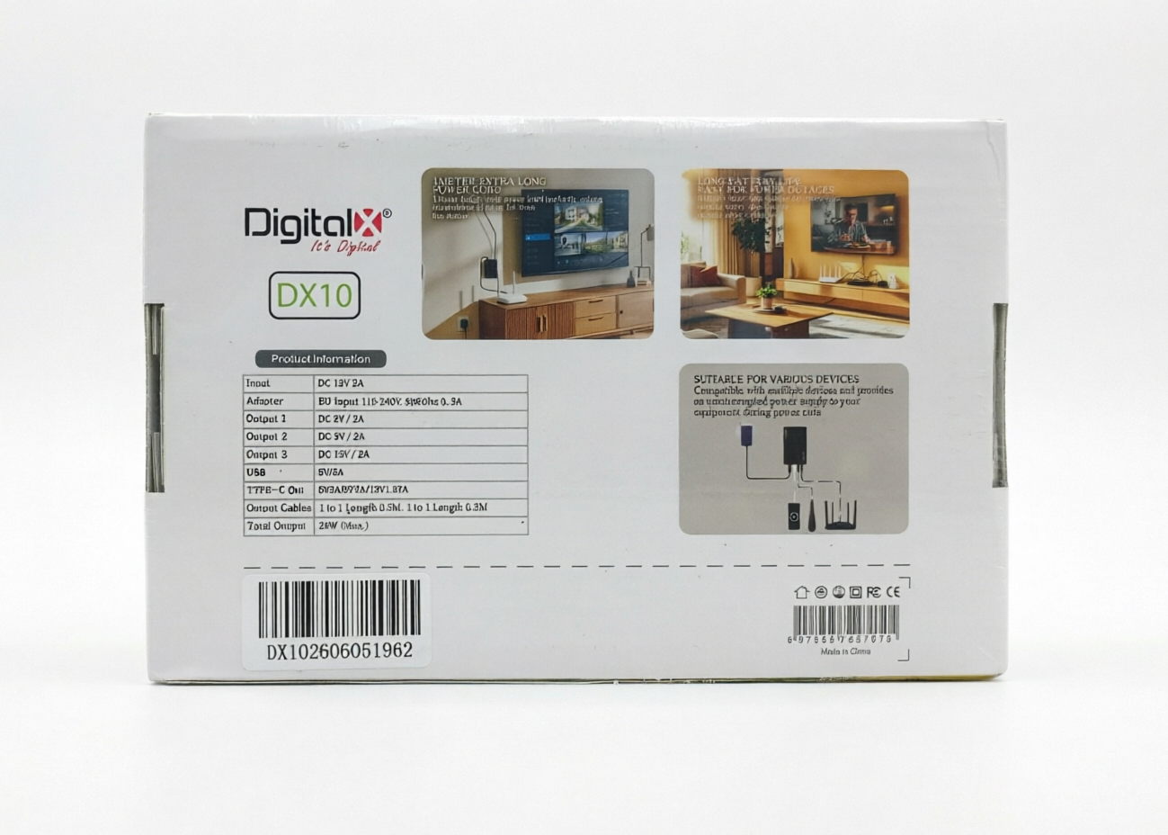 Digital X DX10 Mini UPS - 10400mAh Portable Smart Power Supply - Image 2