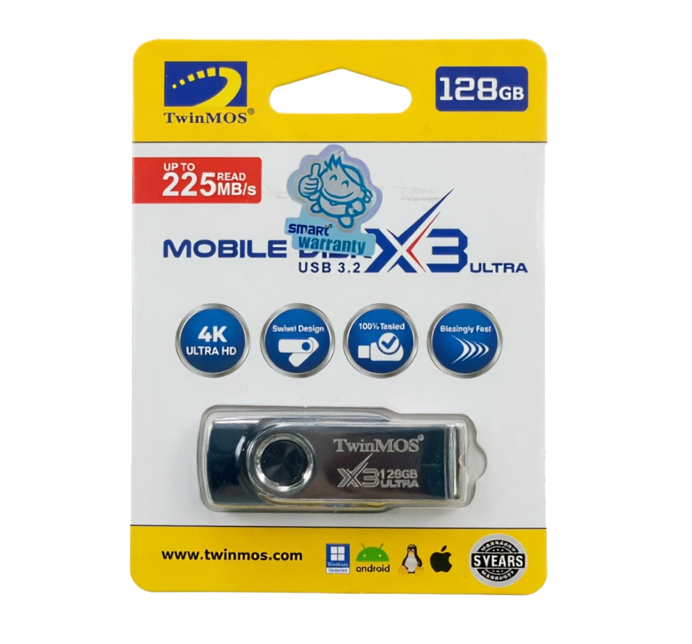 TwinMOS Mobile Disk X3 Ultra 128GB USB 3.2 Flash Drive