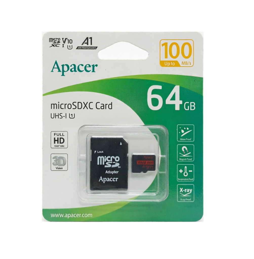 Apacer 64GB microSDXC UHS-I Memory Card