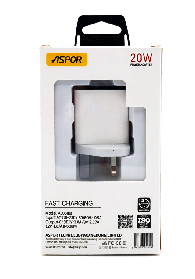 ASPOR 20W Power Adapter - A808 UK - Image 2