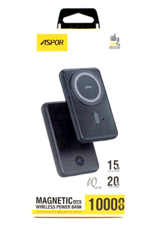 ASPOR A385 Mini Magnetic Wireless Power Bank (10000mAh)