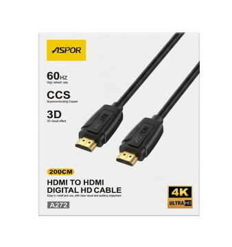ASPOR A272 4K Ultra HD HDMI Cable (200 cm)