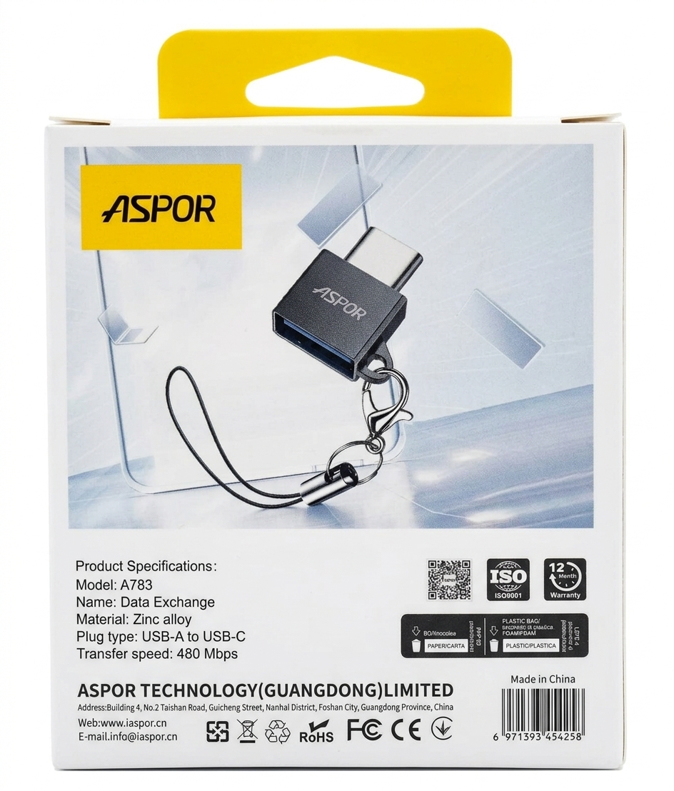 ASPOR A783 OTG USB-A to USB-C Data Exchange Adapter - Image 2