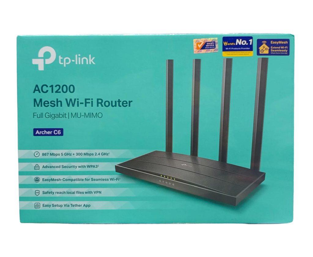 TP-Link Archer C6 AC1200 Mesh Wi-Fi Router