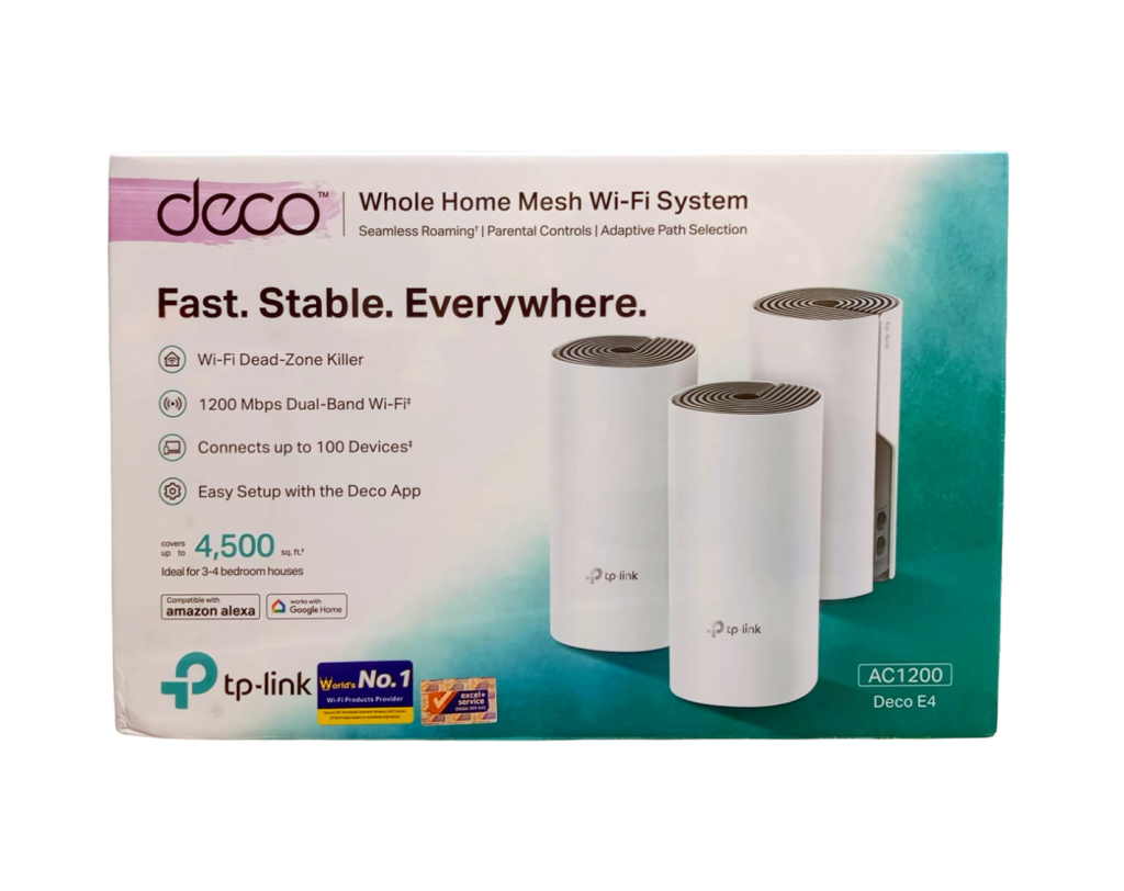 TP-Link Deco E4 AC1200 Whole Home Mesh Wi-Fi System (3-Pack)